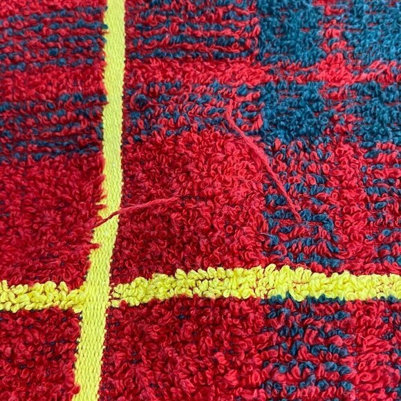 Vintage Plaid Towel Finley's Made in Scotland Holiday Red Green 21x38" Christmas - Picture 8 of 10